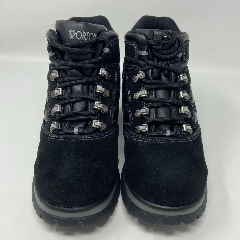 NWT Sporto “Devon” Black Winter Waterproof Leather Ankle Boots Size 7 1/2